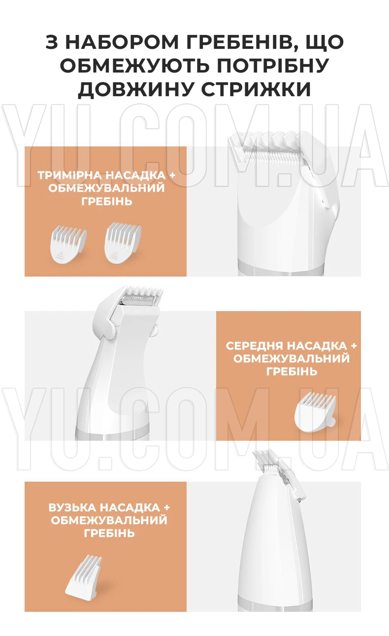 Беспроводная машинка для стрижки домашних животных 4 в 1 Pet Hair Cutter AND391 аккумуляторная для груминга собак и кошек Беспроводная машинка для стрижки домашних животных 4 в 1 Pet Hair Cutter AND391 аккумуляторная для груминга собак и кошек